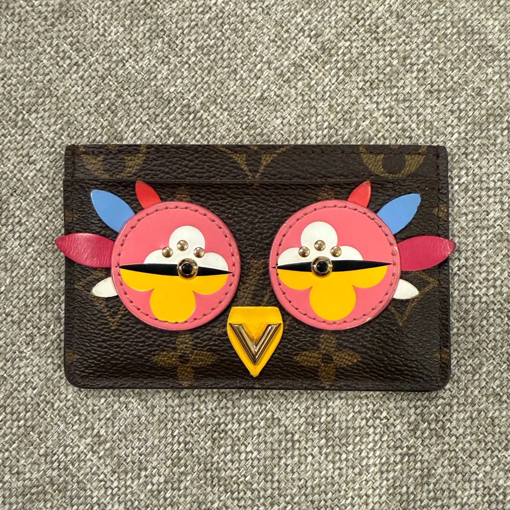 Louis Vuitton Monogram Owl Love Bird Card Case Wallet Multiple colors